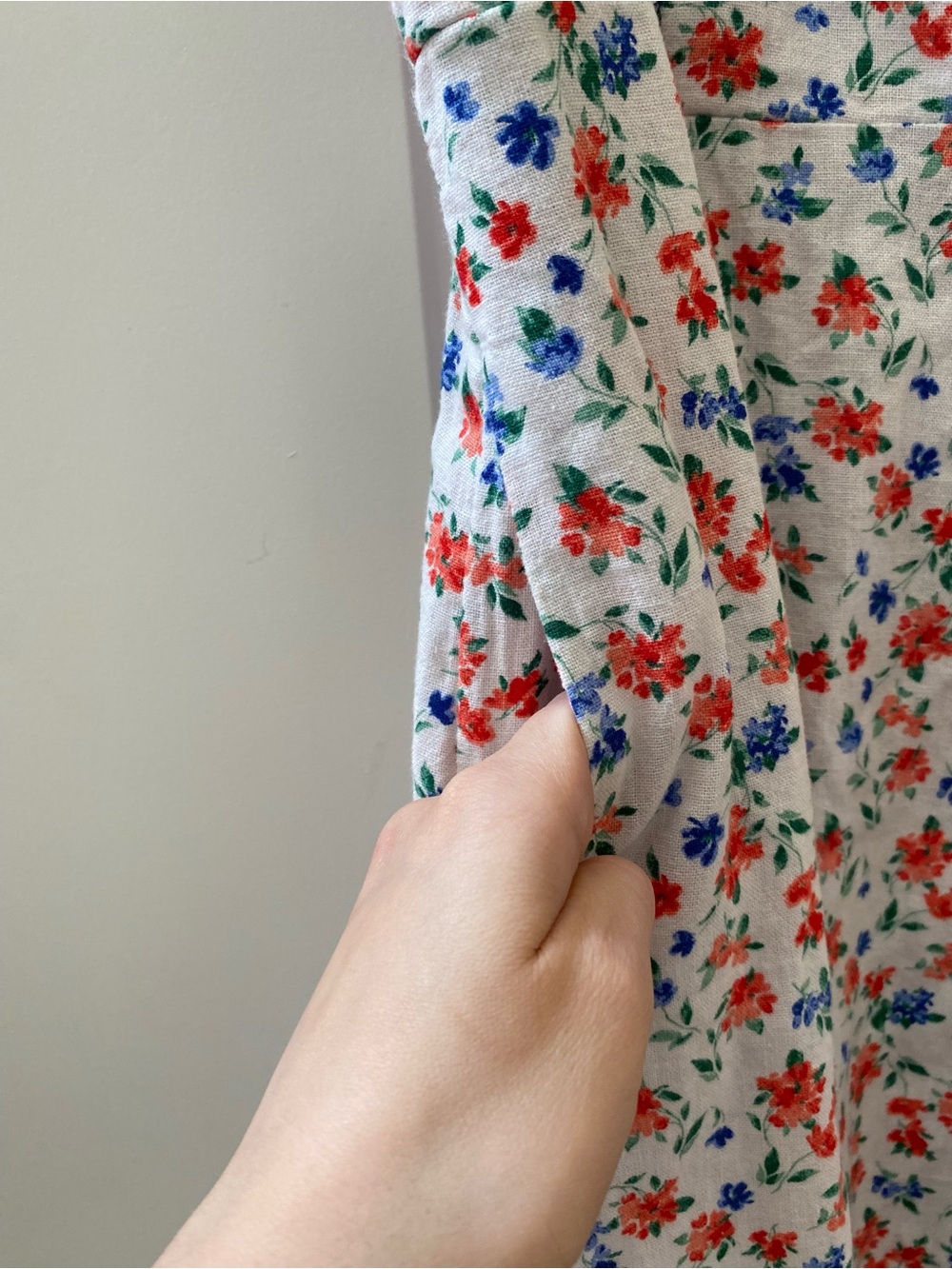 Old Navy Dress Floral Linen Blend Midi Dress Medium Garden Party Dress - Picture 6 of 10